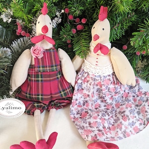PDF pattern chicken Tilda pattern Soft toy pattern DIY animal rag doll PDF pattern sewing rooster Ukraine sellers