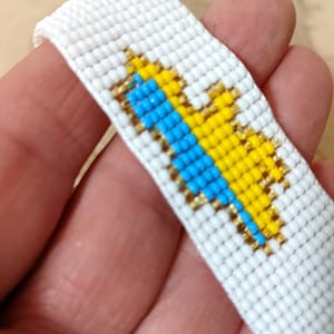Karte der Ukraine Perlenarmbänder Ukrainische Armband Blau und Gelb