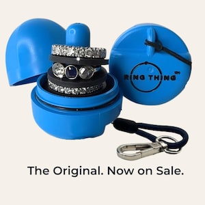 Ringbox - Wasserdichter, gepolsterter Ringhalter | Clip-On Ring Etui | Ring Thing® Original | Reise-Schmuckhalter