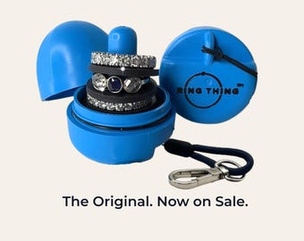 Travel Ring Box – Waterproof Padded Ring Holder | Clip-On Ring Case | Ring Thing® Original | Travel Jewelry Holder