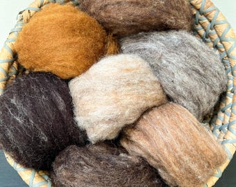 Corriedale Wool Roving: Natural Needle Felting Fiber for Animal Crafts