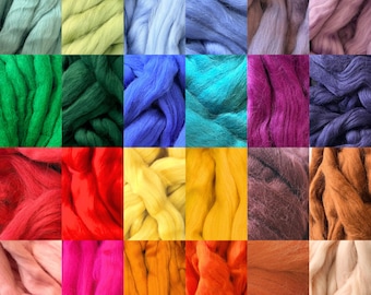 Combed Corriedale Wool Tops for Needle Felting, Wet Felting, and Spinning. Top Coat Felting Wool