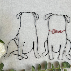 Wire Pug Silhouette | Wire Pug | Pug Lovers Gifts | Wire Pug Gifts | Sitting Pug