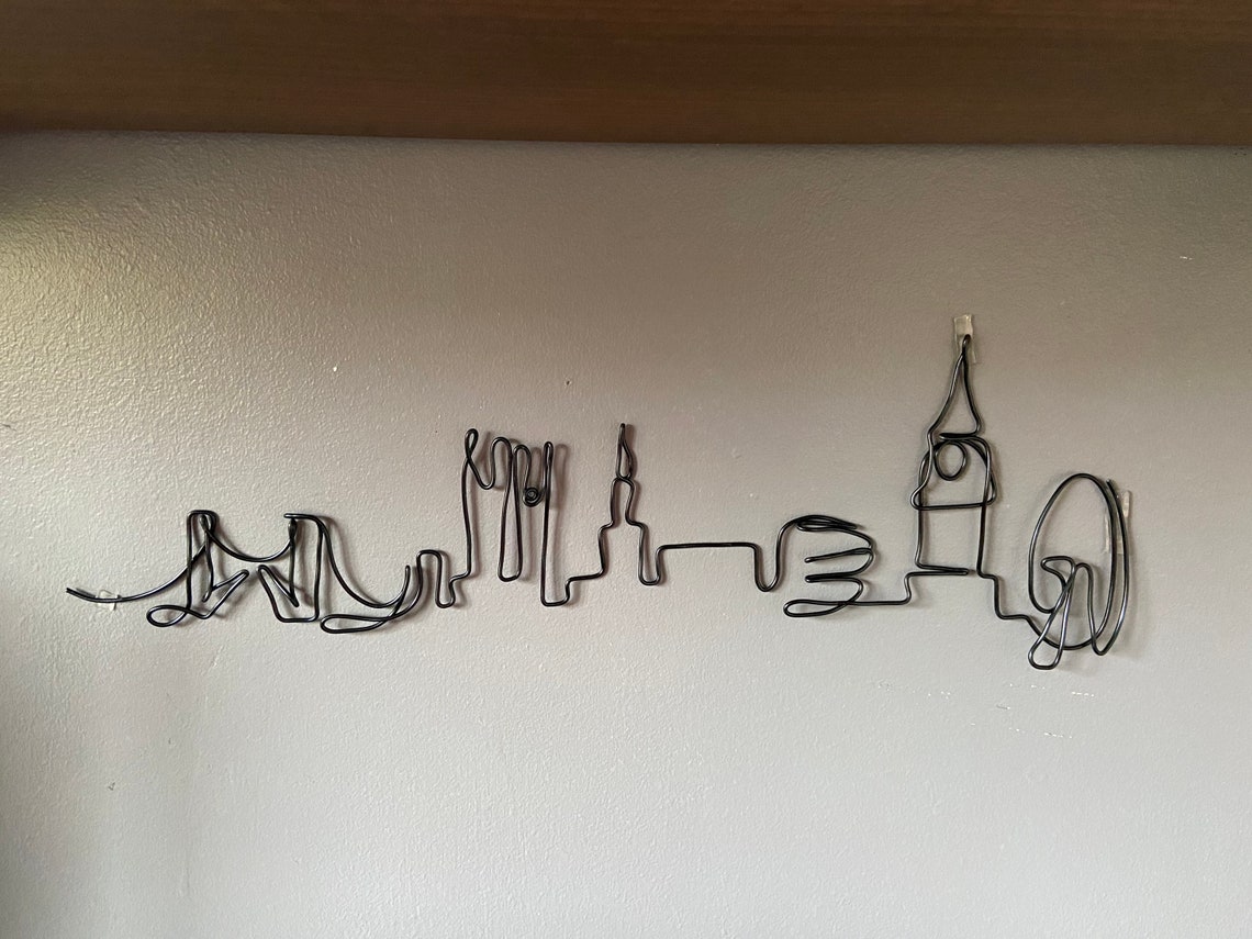 Wire Art London Skyline Wire Office Decor London Wire Etsy