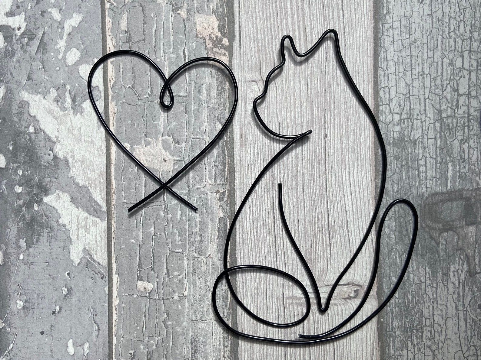 Wire Cat Wire Cat Wall Decor Wire Art Cat Cat Lovers Gifts | Etsy