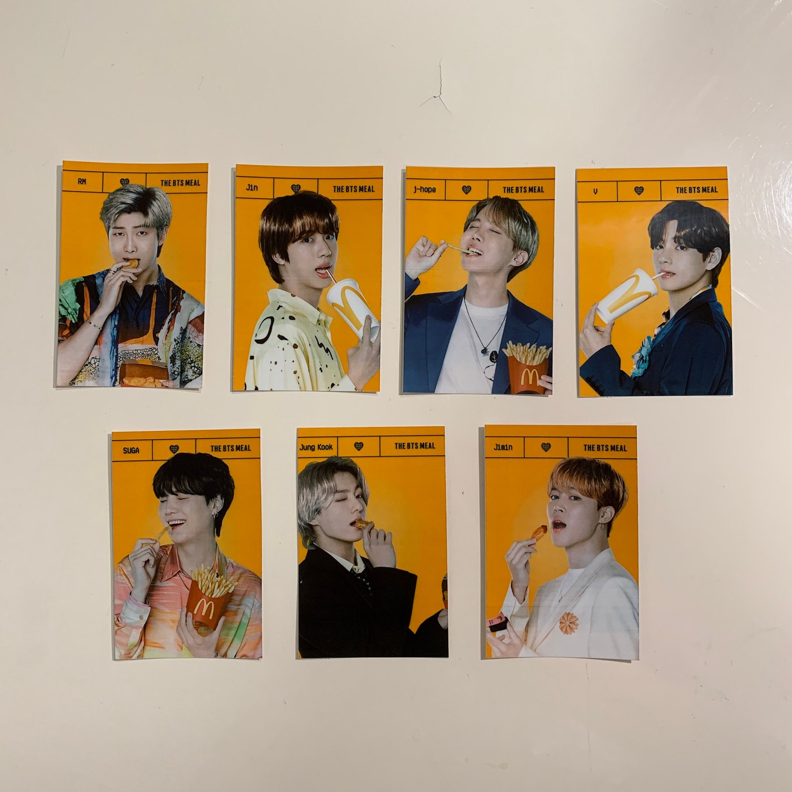 BTS x McDonalds Photocard Stickers Etsy