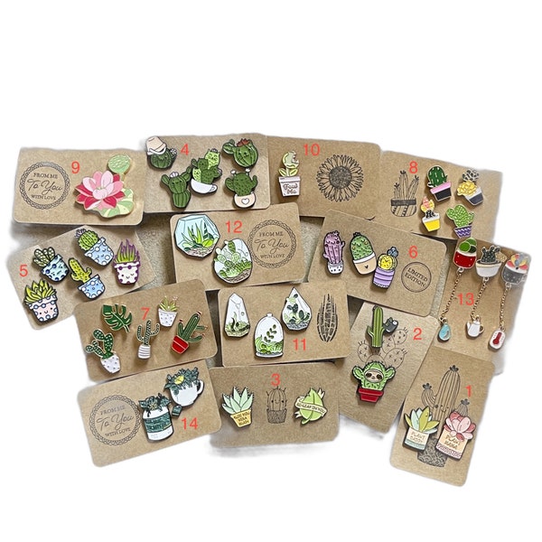 Plant Enamel Pin Etsy