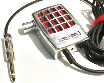Custom Vintage 1950’s Electro-Voice Model 715 Satin Chrome HiZ Microphone - Strong Shure Crystal Element- with Built-In Volume Control!