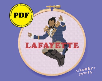 HAMILTON - Marquis de Lafayette Cross Stitch Pattern