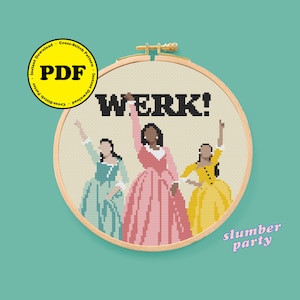 Schuyler Sisters Hamilton Cross Stitch Pattern