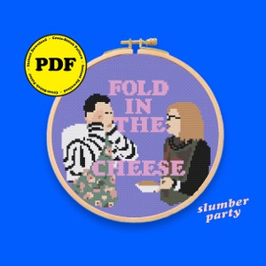 DAVID and MOIRA - Fold In The Cheese Cross Stitch Pattern