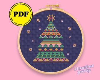 Christmas Tree - Holiday Cross Stitch Pattern PDF - Instant Download