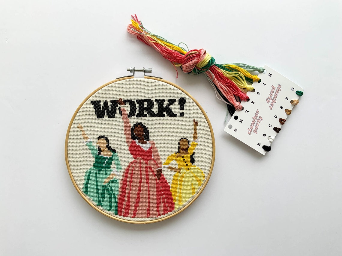 HAMILTON Schuyler Sisters Work DIY Cross Stitch Kit Etsy Canada