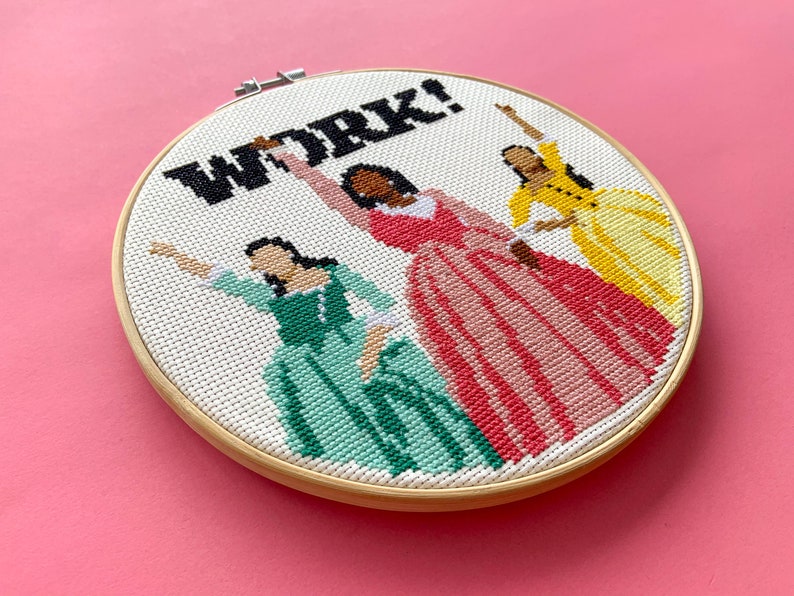 HAMILTON Schuyler Sisters Work DIY Cross Stitch Kit Etsy Canada