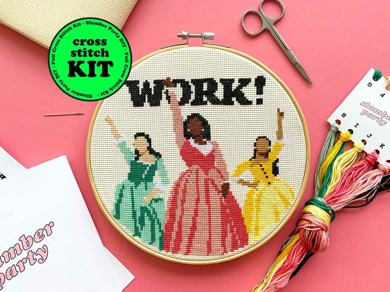HAMILTON Schuyler Sisters Work DIY Cross Stitch Kit Etsy Canada