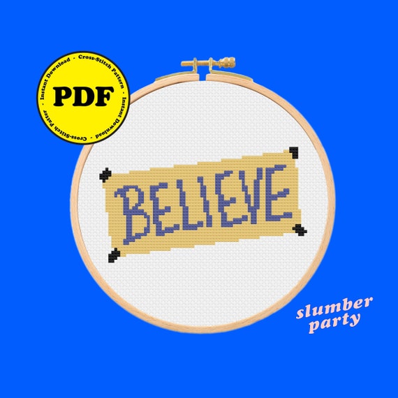 TED LASSO Believe Sign Cross Stitch Pattern | Etsy