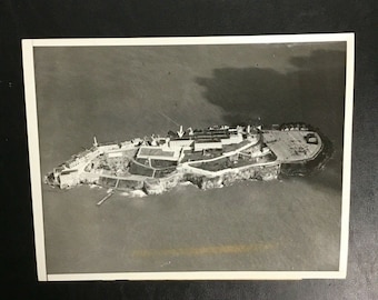 Original 1937 Alcatraz Press Photo San Francisco California Ariel VTG Prison