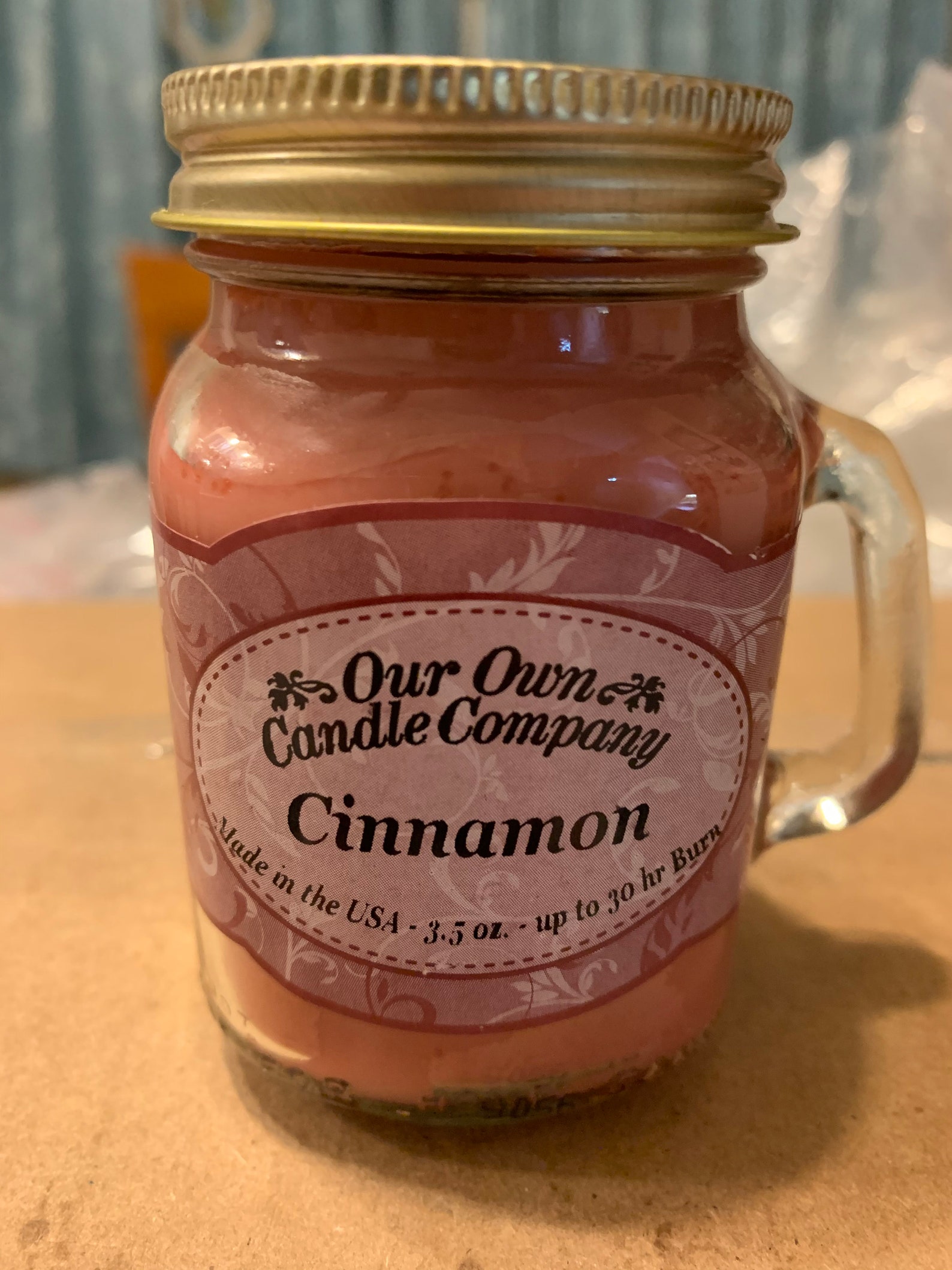 12 Oz. Mason Jar Scented Cinnamon Candle - Etsy UK