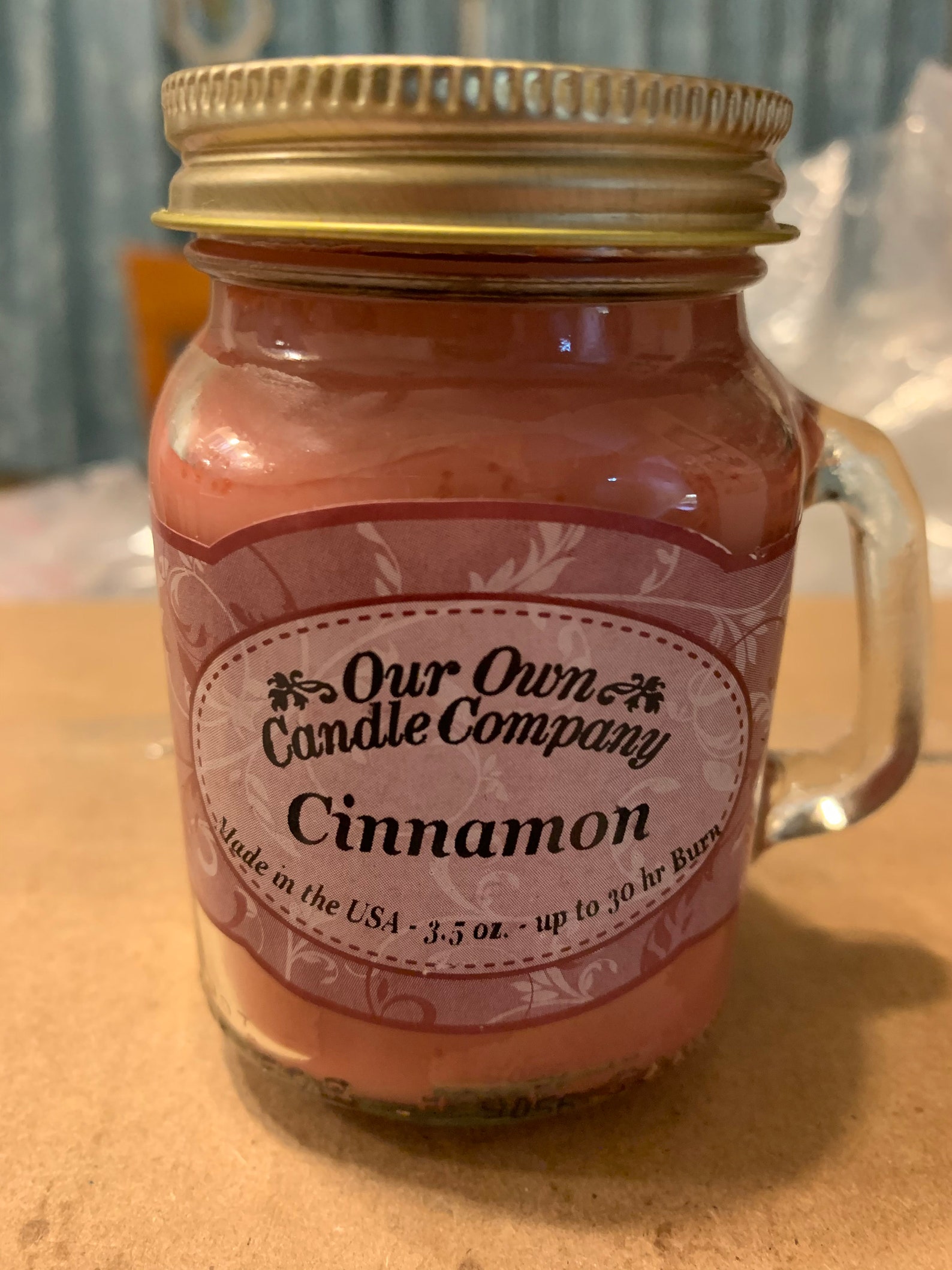 12 Oz. Mason Jar Scented Cinnamon Candle Etsy UK