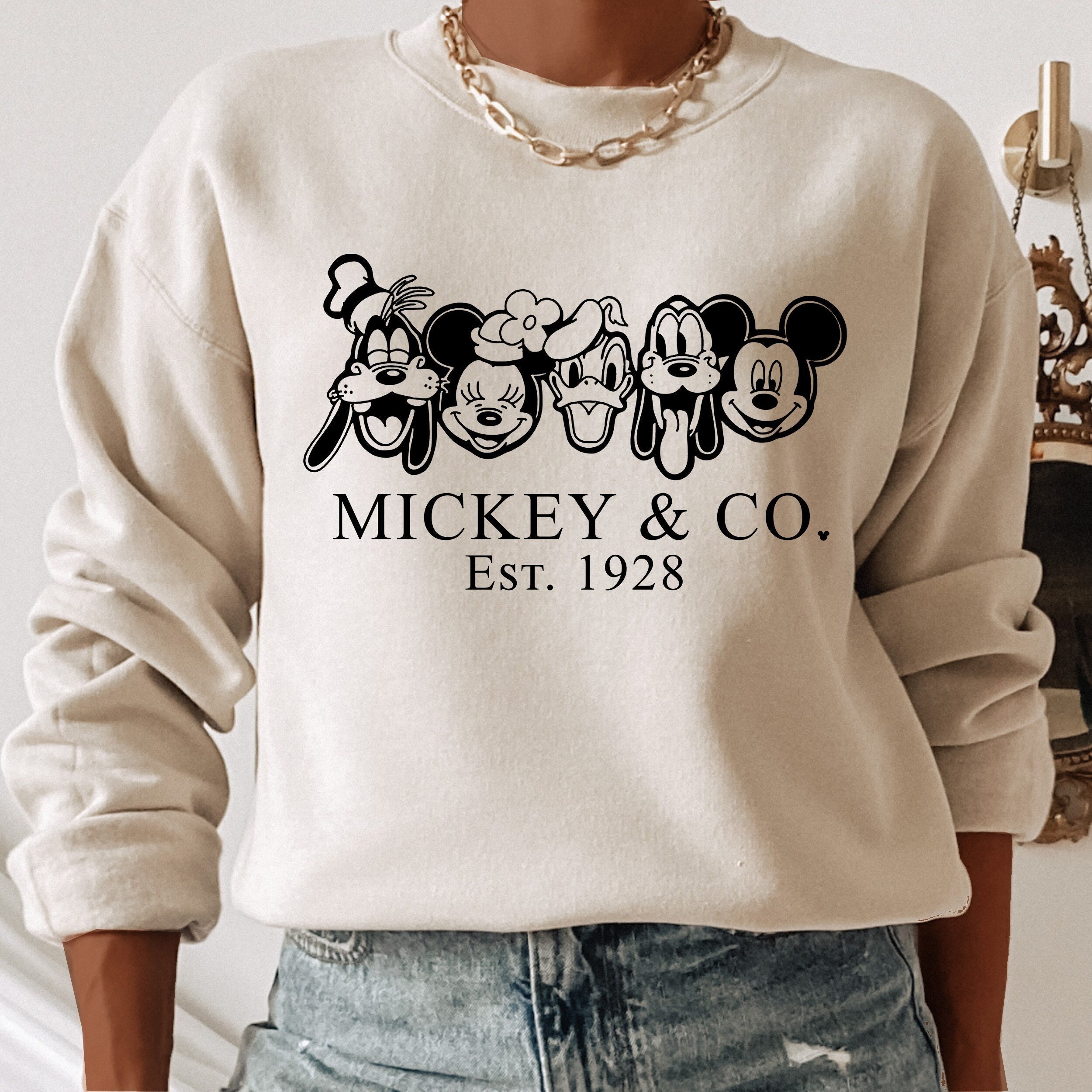 Mickey & Co Pullover, Unisex Pullover, Disney Pullover, Oversized Pullover, Disney  Pullover, Mickey Sweater, Oversized Pullover 