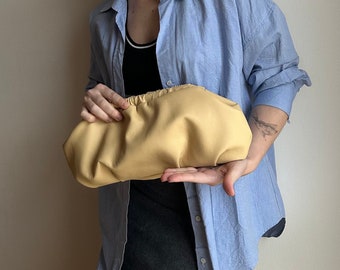 Beige handmade woman clutch bag | +25 colors | evening stylish clutch | Handmade clutch for event | Wedding clutch