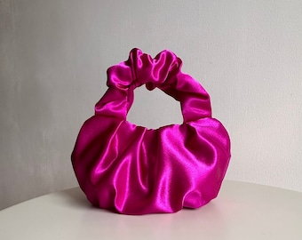 Scrunchie Satin Small Evening Bag | +25 Colors |wedding Bag