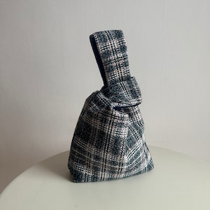 Bolsa de nudo japonés | Bolsa de terciopelo | Bolso de tweed | bolso reversible | Bolsos de noche | bolso kimono | Bolso de pulsera | Bolso pequeño de tela para mujer