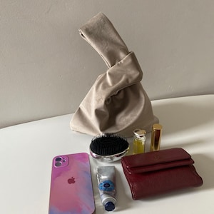 Japanische Samtknotentasche Handgelenktasche kleine Tasche für Event Furoshiki-Tasche Origami-Geldbörsen 25 Farben Hochzeitsabendtasche Bild 5