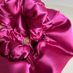 Satin evening bag Stylish satin wedding purse bag for bridesmaids Bucket bag 35 colors Pink designer handbag image 4