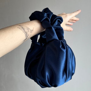 Scrunchie satin small evening bag 25 colors 3 sizes bag for wedding Small cute woman handbag stylish purse gift idea for woman image 7