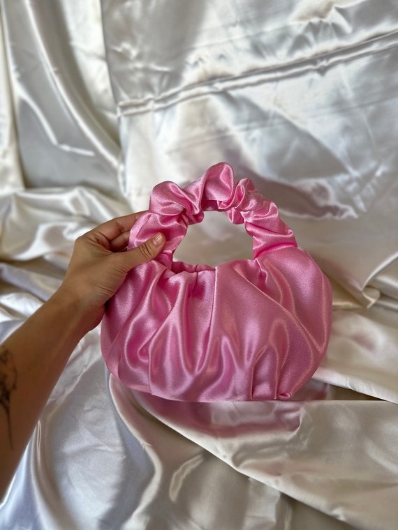 Scrunchie Satin Small Evening Bag | +30 Colors | Wedding Bag