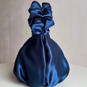 Scrunchie satin small evening bag 25 colors 3 sizes bag for wedding Small cute woman handbag stylish purse gift idea for woman image 4