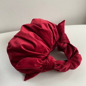 Kleine Tasche aus rotem Samt | Tasche mit Knoten | Abendhandtasche | Gelegentliche Handtasche | Furoshiki-Knotentasche