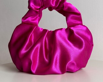 Scrunchie Satin Small Evening Bag | +25 Colors |wedding Bag
