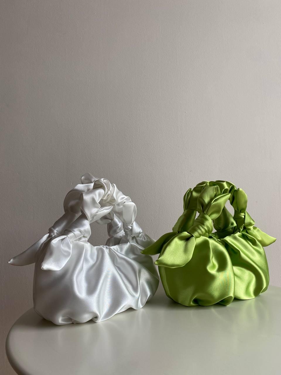 Satin Knot Bag | Evening Statement Bag for Party | Furoshiki Knot