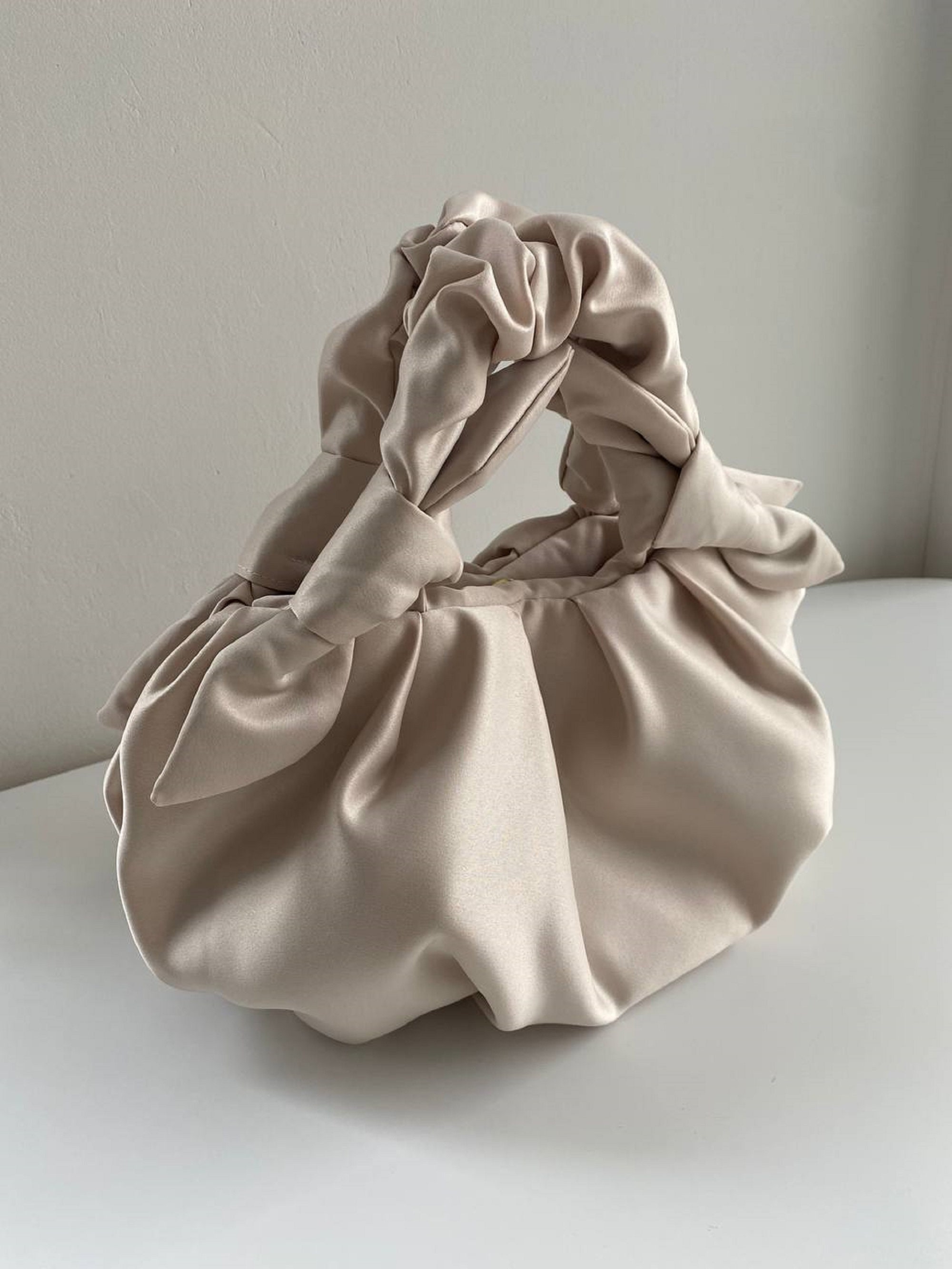 Satin Knot Bag Small Ivory Bag 25 Colors Gift for Her - Etsy