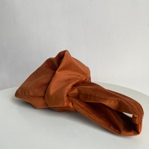 Japanese knot bag wrist velvet bag orange small bag for event furoshiki bag origami purses 25 colors wedding evening bag image 2