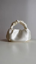 Scrunchie satin small evening bag |+25 colors |wedding purse bag| bridesmaid bag | handmade bag for event| silk satin bridal bag| luxury bag product logo