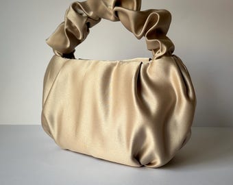Champagne luxury handbag for event - cocktail handbag - wedding guest bag | +40 colors