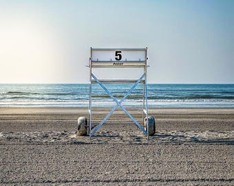 Beach Lifeguard Tower Art Print: Nostalgic Coastal Photography