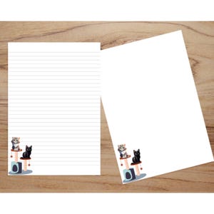Printable Cute Cats Stationery, Kitten Stationery, Writing Paper, Digital Download, Note Paper, Letter Paper, PDF Files