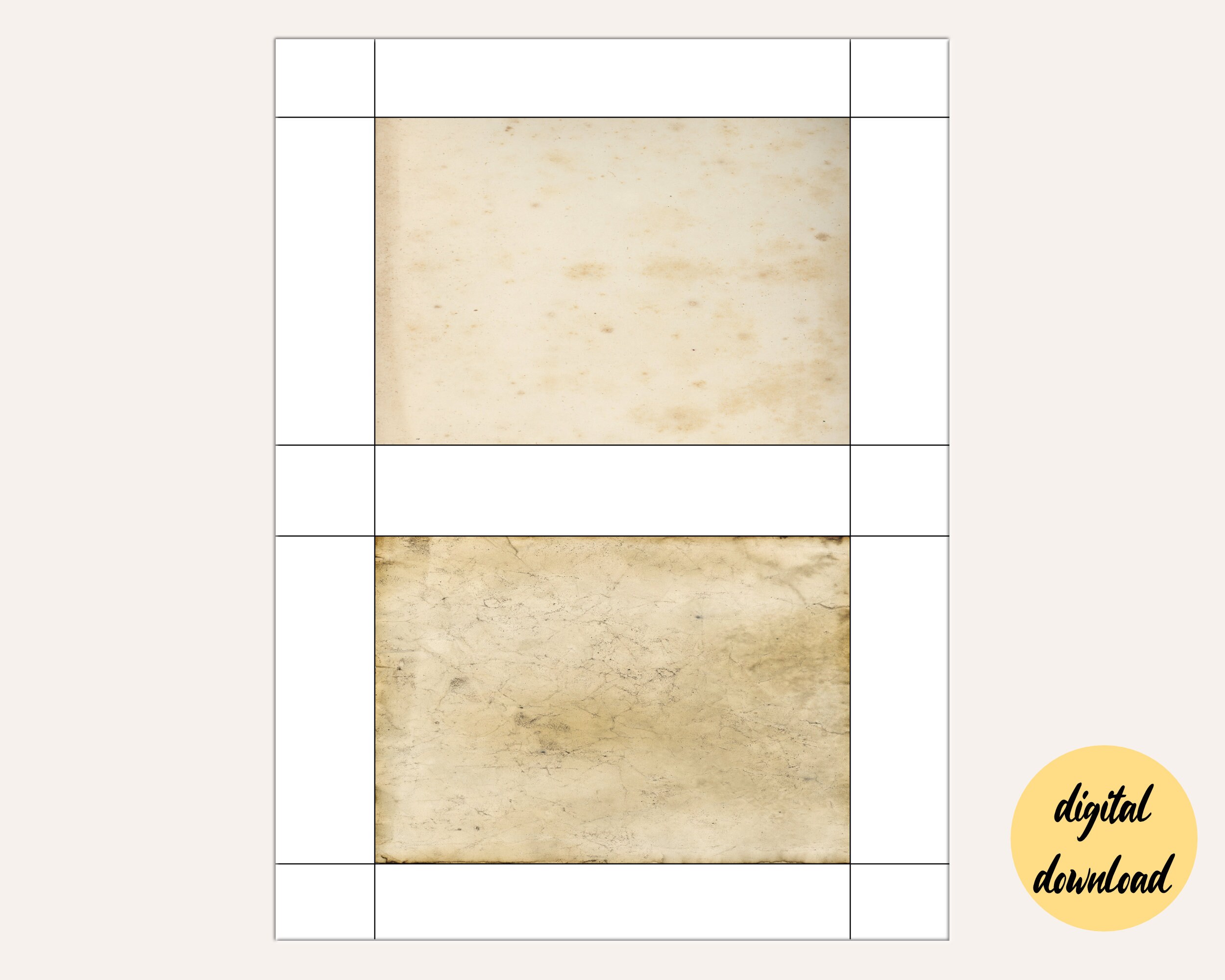 Printable 4x6 Index Cards Old Style Paper Index Card Blank Etsy