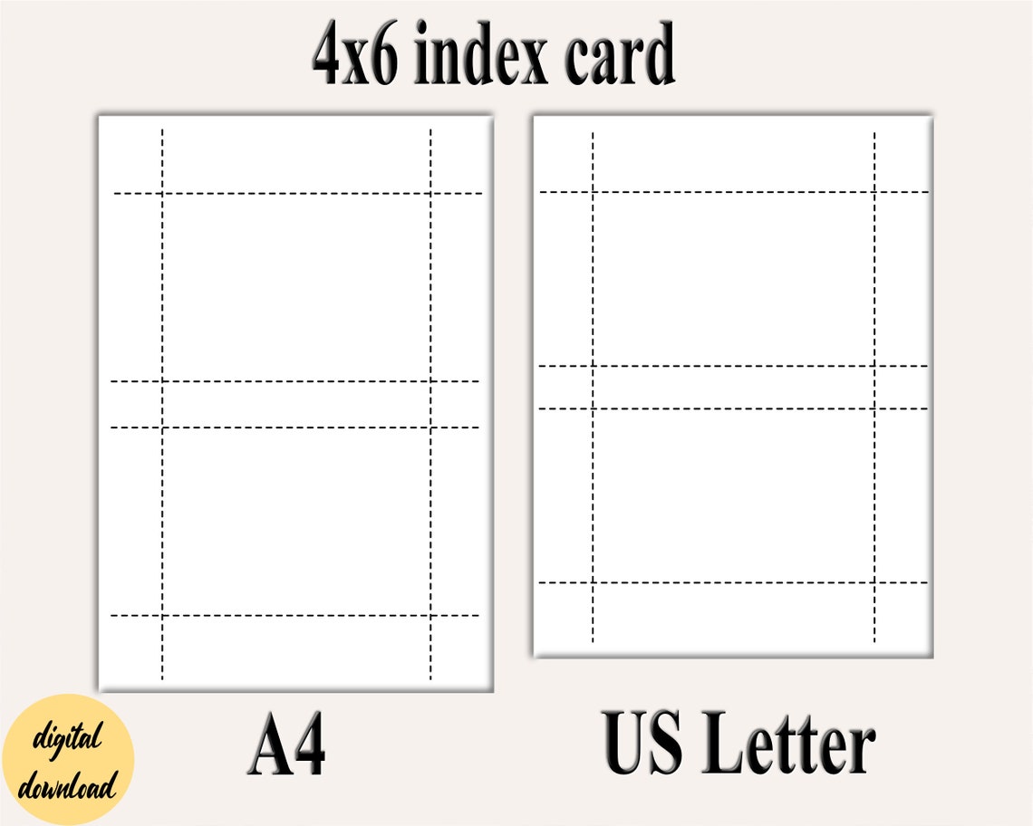 Printable 4x6 Index Cards Editable - Il 1140xN.4870374277 Ldx2 