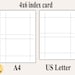Printable 4x6 Index Cards, Editable Index Card, Blank Flashcards ...