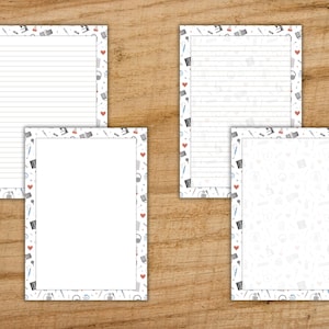 Printable Medical Stationery, Doctor Nurse Journaling Pages Lined & Unlined Paper, Healthcare Worker Writing Paper, Letter A4, PDF JPEG