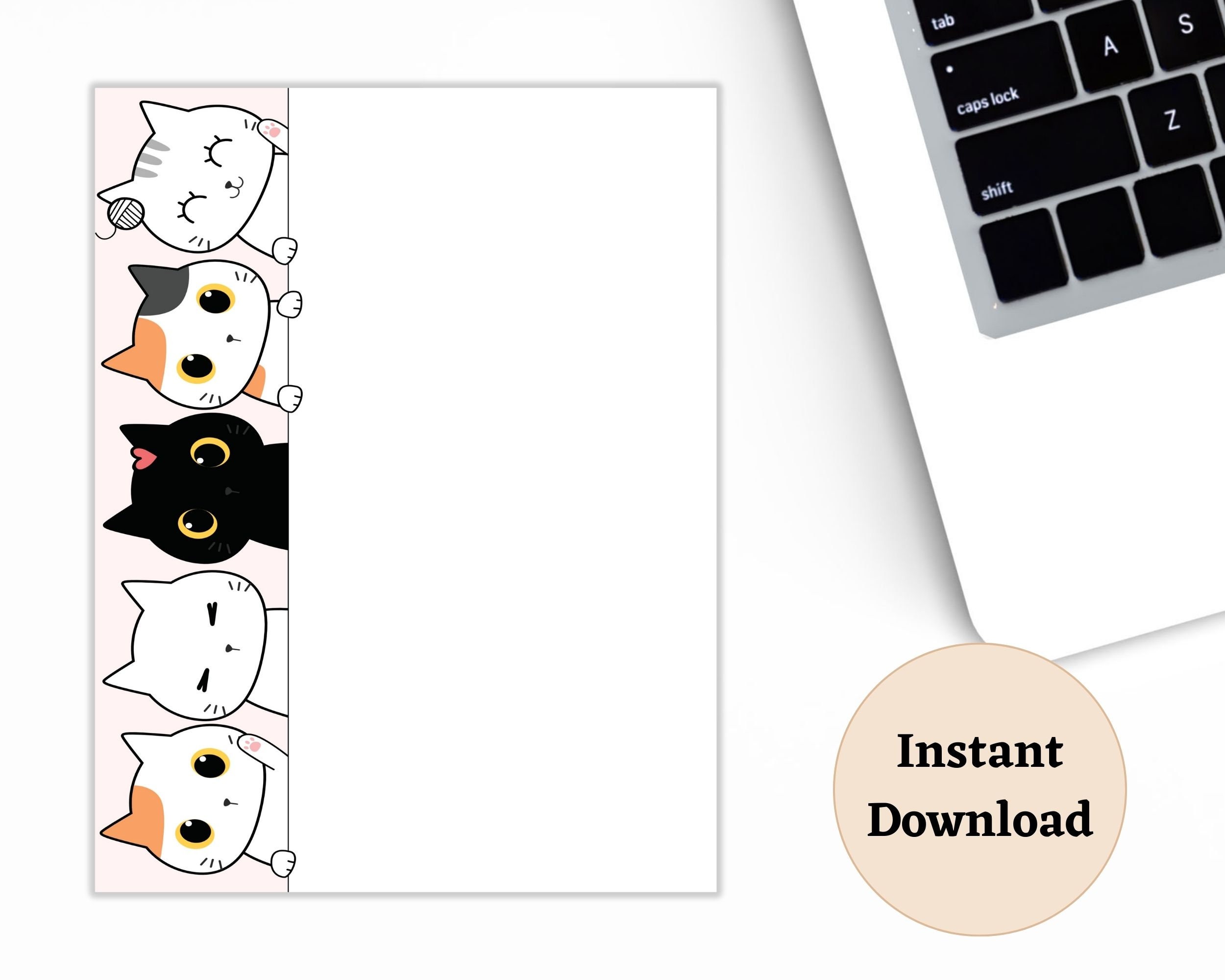 Cat Stationery Printable PDF Lined And Unlined Digital Paper Letter cat-stationery-printable-pdf-lined-and-unlined-digital-paper-letter