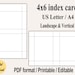 Printable 4x6 Index Cards, Editable Index Card, Blank Flashcards ...