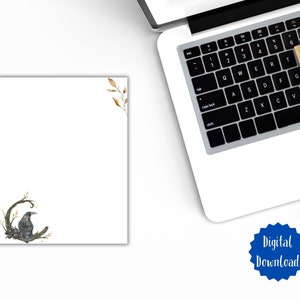 Free Printable Crow Stationery Paper
