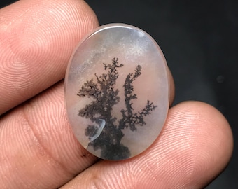Natural Scenic Agate Cabochon For Loose Gemstone, 23x18x2mm, 9.30cts, Oval Gemstone, S-009