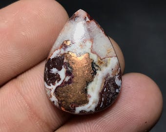 Natural Native Copper For Loose Gemstone, 24x18x6mm, 27.90cts, Pear Gemstone, NC-026